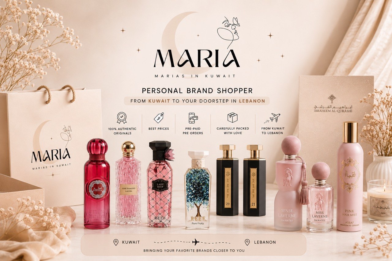 Marias in Kuwait perfumes, delivered to Lebanon.
